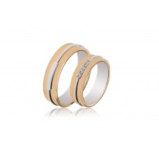 Βέρες από Χρυσό και Λευκόχρυσο 14Κ Machio Femmina (TMF59)